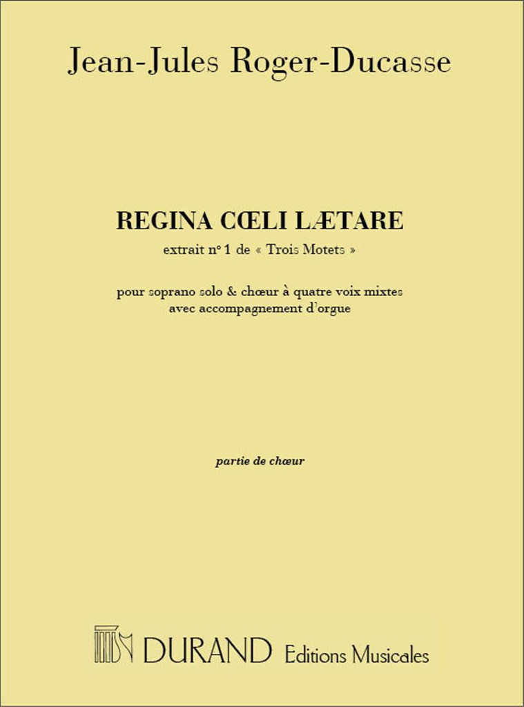 3 Motets N 1 Regina C.. 4 Vx Mixtes